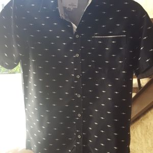 Kids Shark print button down